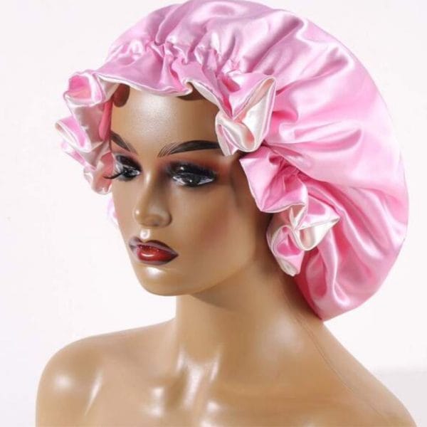 Double Sided hair Bonnets Pink