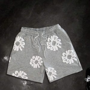 Men Flower Shorts Grey